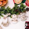 Set of 3 European-Style Christmas Tree Ornaments: Snowman, Reindeer, and Doll for Elderly