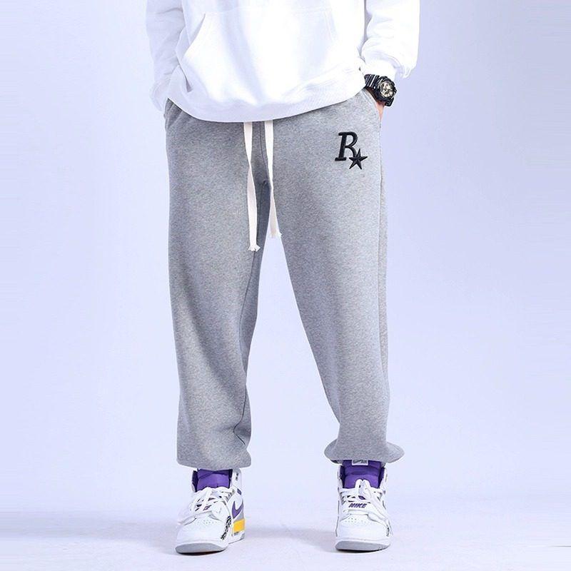 

Trendy Brand Collaboration Men s Loose Jogger Pants Heavyweight Sweatpants Trendy Brand Men s Casual Pants for Spring and Autumn Gray Joggers 2XL