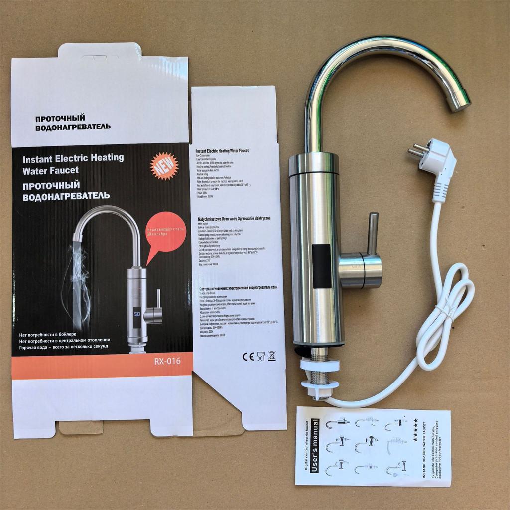 New Stainless Steel Electric Faucet Instant Heating Kitchen Dish Washing Hot And Cold Dual-use Intelligent Digital Water Heater