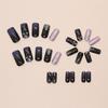 Medium Length Blue Square Press On Nail Set 24Pcs Gradient Starlit Designs Full Cover False Nail Manicure for Women