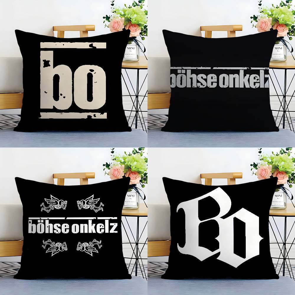 Hot B-Bohse O-OnkelzS Rock Pillow Case Soft Plush Fabric Double Sided Print Decorative Home Living Room Gift Cushion
