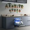 3D Green Plants Wall Stickers Potted Hanging Baskets Vinyl Mural Art Decals for Kitchen Study Living Room Decoration