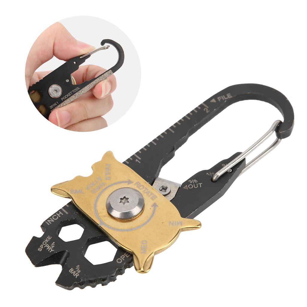 20 In 1 Multi Tool Stainless Portable Mini Keychain Screwdriver Wrench Pocket EDC Tool