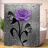 Red Rose Sunflower Shower Curtain Cute Bath Waterproof Curtains For Living Room Luxury Set Screen Bathroom Accessories Sets