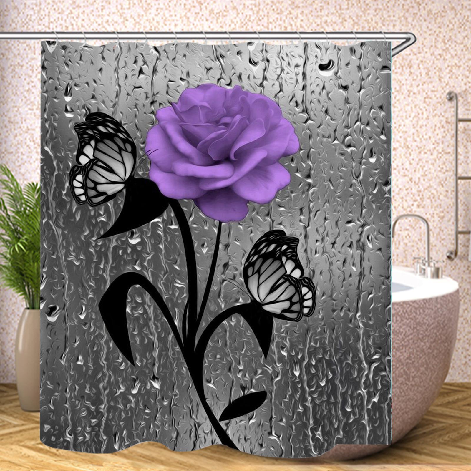 

Red Rose Sunflower Shower Curtain Cute Bath Waterproof Curtains For Living Room Luxury Set Screen Bathroom Accessories Sets W60H190(CM)-1 Pcs