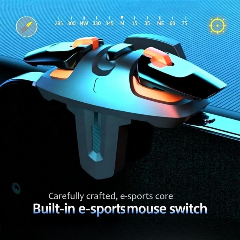 G5 4 Finger Linkage Mobile Phone Portable PUBG Game Trigger High Sensitivity Alloy Assist Key Buttons for IOS Android Controller