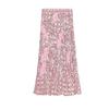 Summer New Arrival Women's Layered Stitching Big Swing Bohemia Retro Print Long Skirt 5029090
