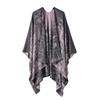 Bohemian Style Knitted Shawl With Fringe Geometric Warm Faux Cashmere Wrap Scarf Women
