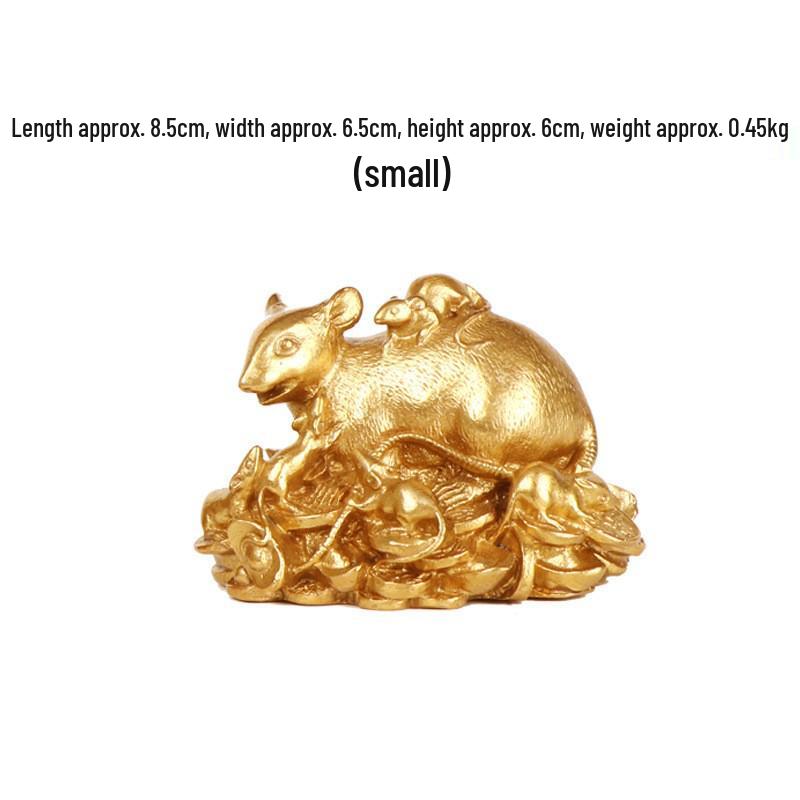 Copper Rat Money Ornament - Handcrafted Copperware Home Decor