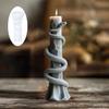 DIY Rotierende Schlangenrelief zylindrische Kerze Silikonform Blume Spiral Schlangenrelief Harzform Rose Schlange Zement Gipsformen
