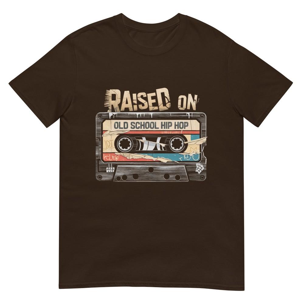 Raised On Old School Hip Hop Tshirt Cassette Graffiti Rap Tshirt