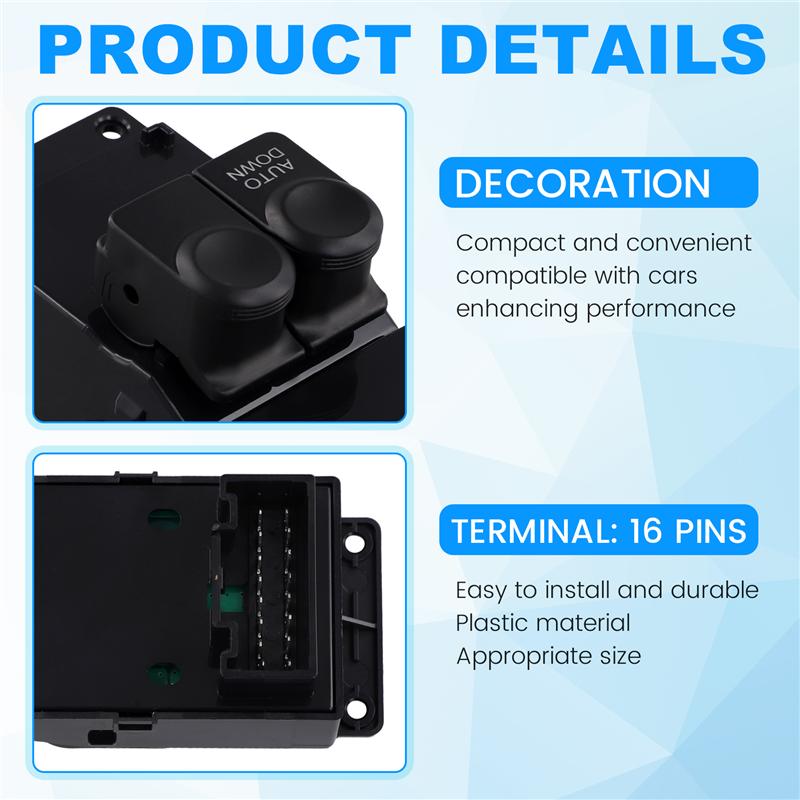 A58X-93570-1R011 Car Master Driver Electric Power Window Switch Button For Hyundai Solaris 935701R0111