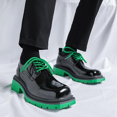 Mode Britischen Stil Dicke Sohle Schuhe Herren Vintage Square Toe Leder Casual Schuhe Männlichen Plattform Oxfords Party Kleid Schuhe