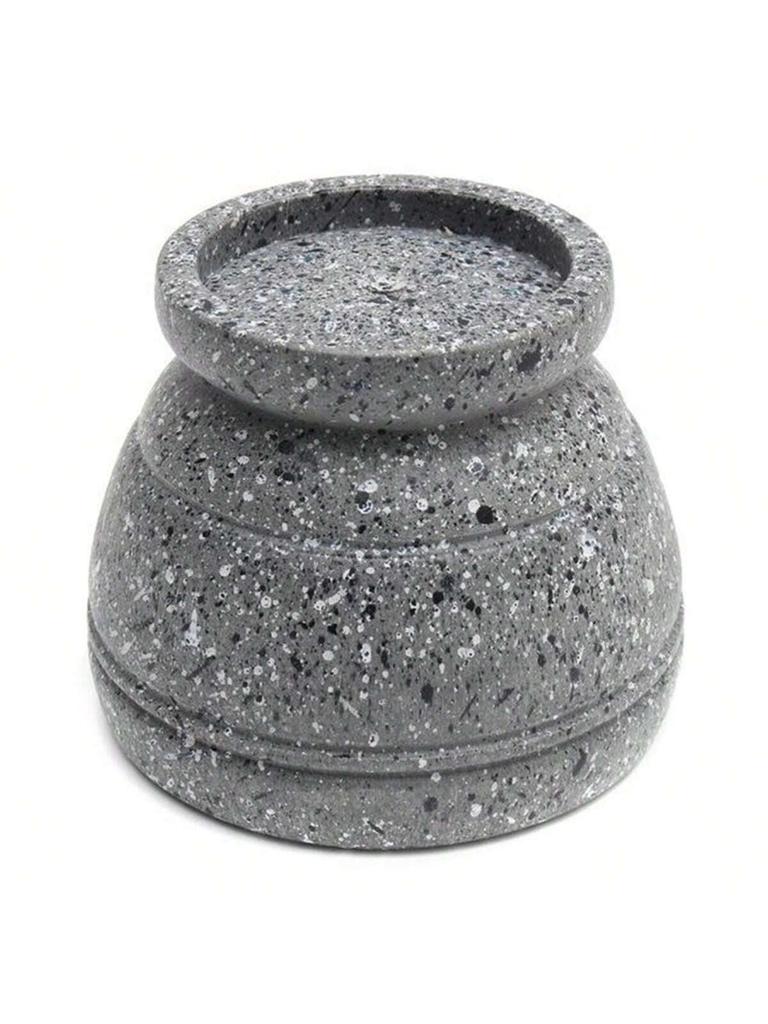 1pc Granite Texture Garlic Press, Mortar And Pestle Set, Food Crusher For Garlic, Chili, Spice Grinding, Kitchen Tool