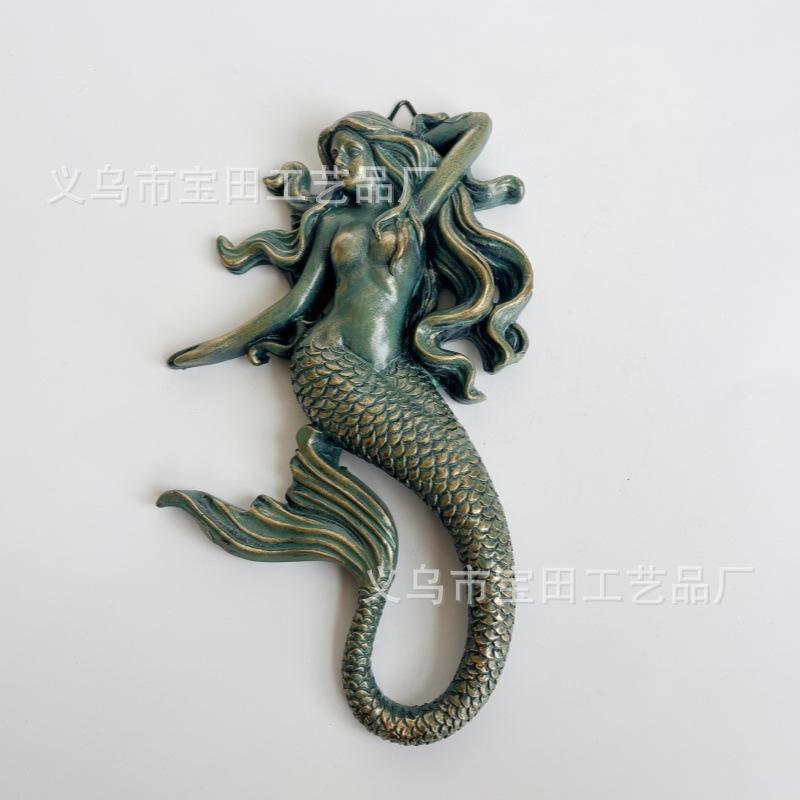 

Креативна морська богемна морська русалка арт статуетка декоративна смола настінна підвіска, кулон