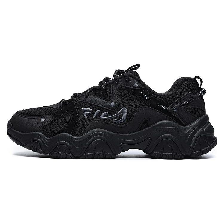 FILA Fluid 4 Cat Paw 4 Mesh Fabric Synthetic Leather Fashion Retro Sports Low-Top Lifestyle Shoes Women sneaker Black F12W242101FBK