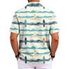 Men's Polo Shirt Short Sleeve Relaxed Fit Casual Top with Hawaiian Style Print and Lightweight Fabric for Daily Wear