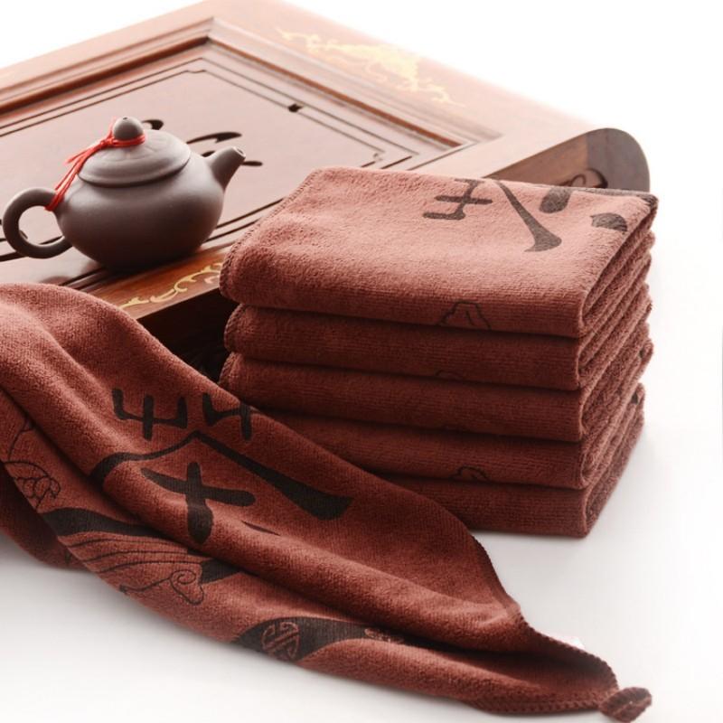 Strong Absorbent Blended Fabric Small Square Towel Tea Set Coffee Cup Bar Holiday Furniture Kitchen Cleaning Car Beauty Towel