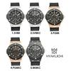 HYAKUICHI 101 Watch 100m Water Resistant Chronograph Date Display Rubber Belt Black X Silver Carbon Men's