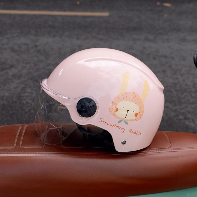 3C Certified Women's Electric Scooter & Motorcycle Helmet - All-Season, Cute, Half-Helmet