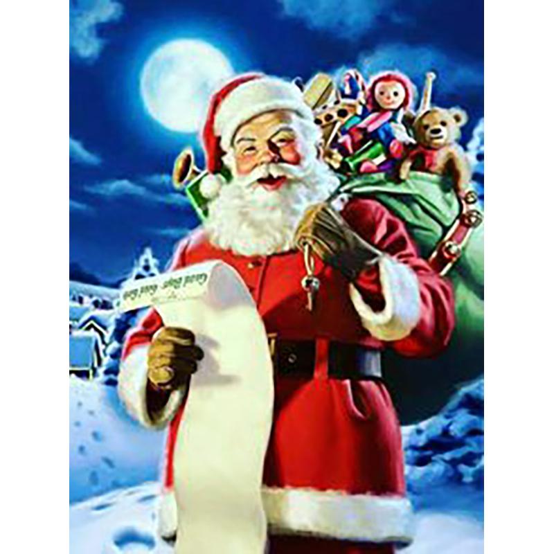 DIY Santa Claus 5D Diamond Painting Full Round Drill Christmas Gift Home Decoration Embroidery Cross Stitch Handcraft Art Kits