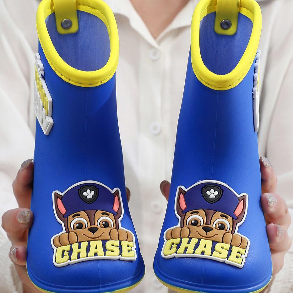 

Дитячі гумові чоботи Paw Patrol ПВХ для хлопчиків та дівчаток, вуличні нековзні милі мультяшні дитячі гумові чоботи, дитячий садок, взуття для води 200The inner length of th синій