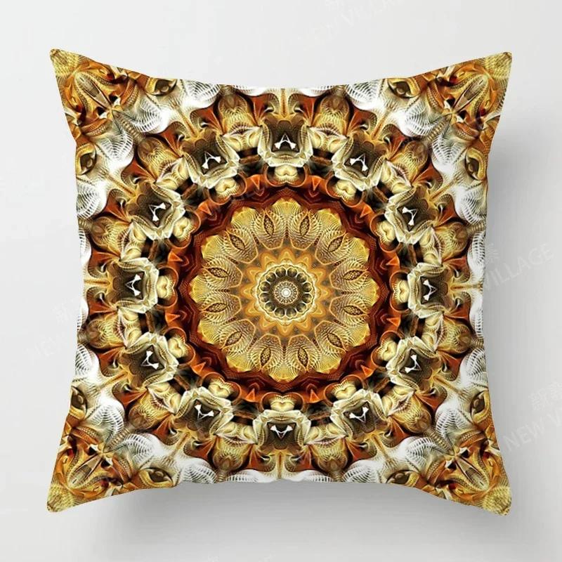 Fall Home Decor Autumn Living Room Throw Pillow Cover Sofa Boho Cushion Cover Mandala   X