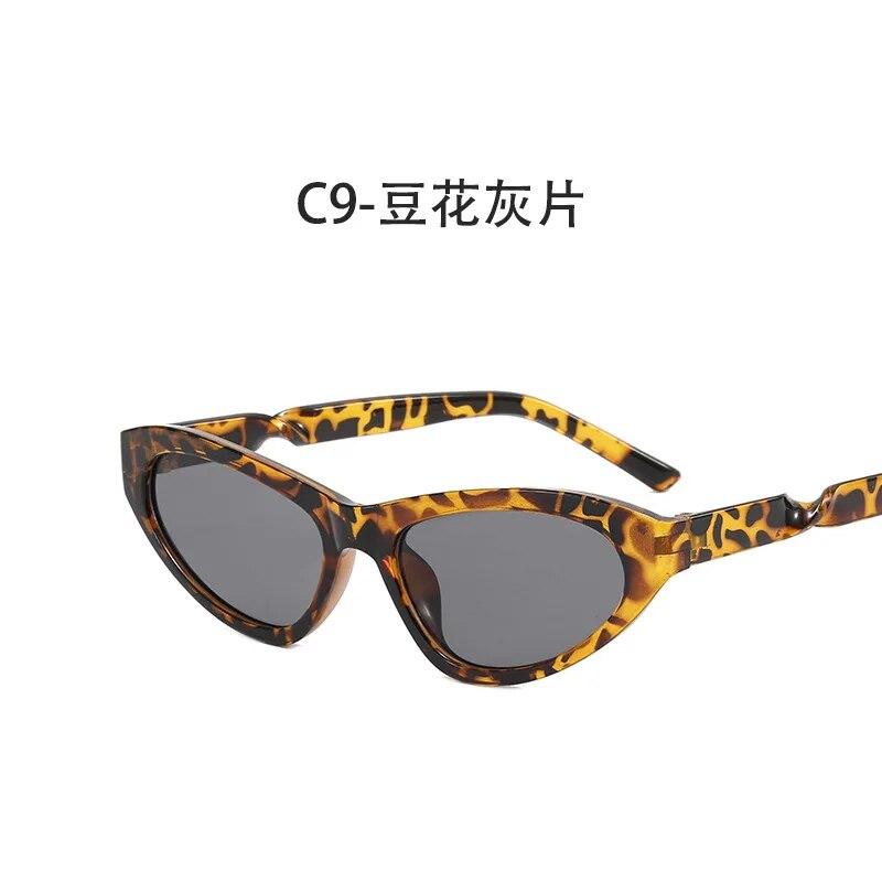 Small Frame Retro Cat Eye Sunglasses Punk Hip Hop Sun Glasses Twisted Fried Dough Twist Leggings Men's Women's Sunglasses