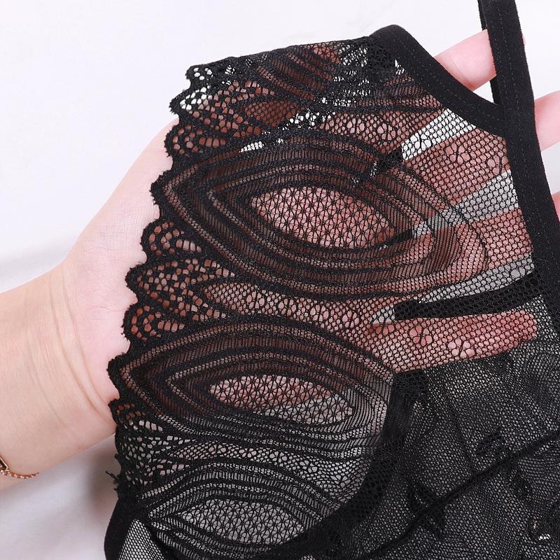 Sexy Spitzen-String Damen Unterwäsche Transparent Schleife Mesh Slips Durchsichtig Weich Einfarbig T-Hose Erotische Dessous