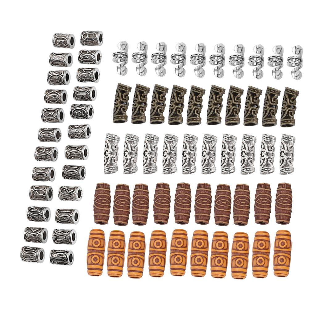 Haarröhrchen-Perle Herren Damen Legierung Harz Dreadlocks Bart-Perle Haar-Spiralen Zubehör für Party Dating