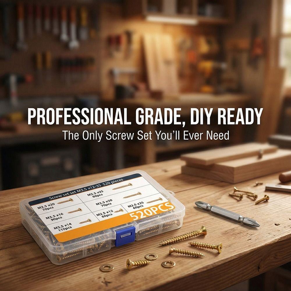 M 3.5 Deck Screws Carbon Steel Wood Screws Boxed Self-Drilling Wood Screws  Exterior Use