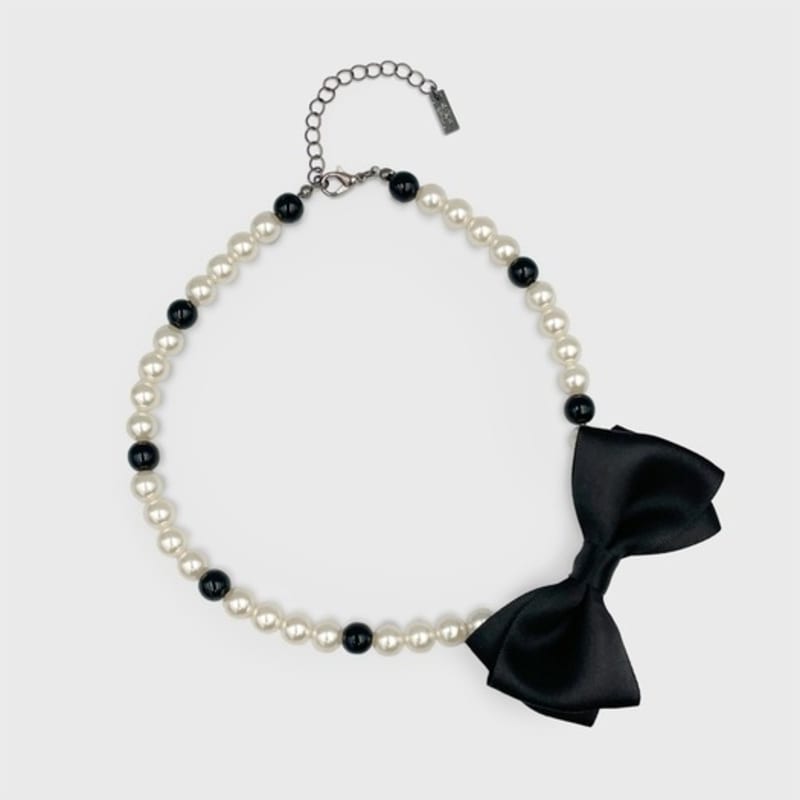 Jean Paul Clarisse Mono Ribbon Pearl Necklace JB-25-007N