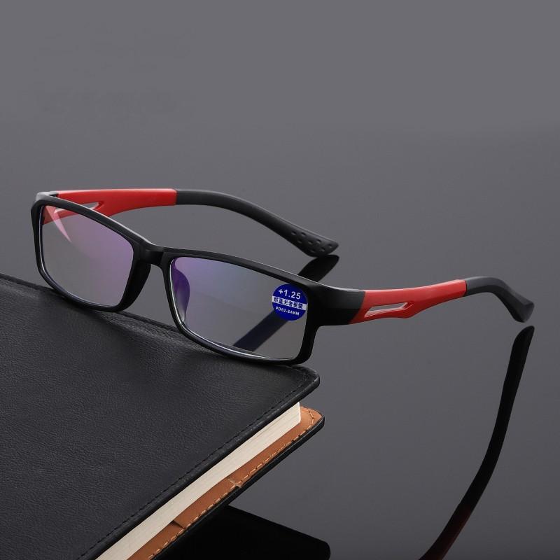 New Sports Reading Glasses Men Fashionable Anti Blue Light Eyewear Women Finished Prescription Eyeglass +1.0 +1.5 +2.0 +2.5 +3.0