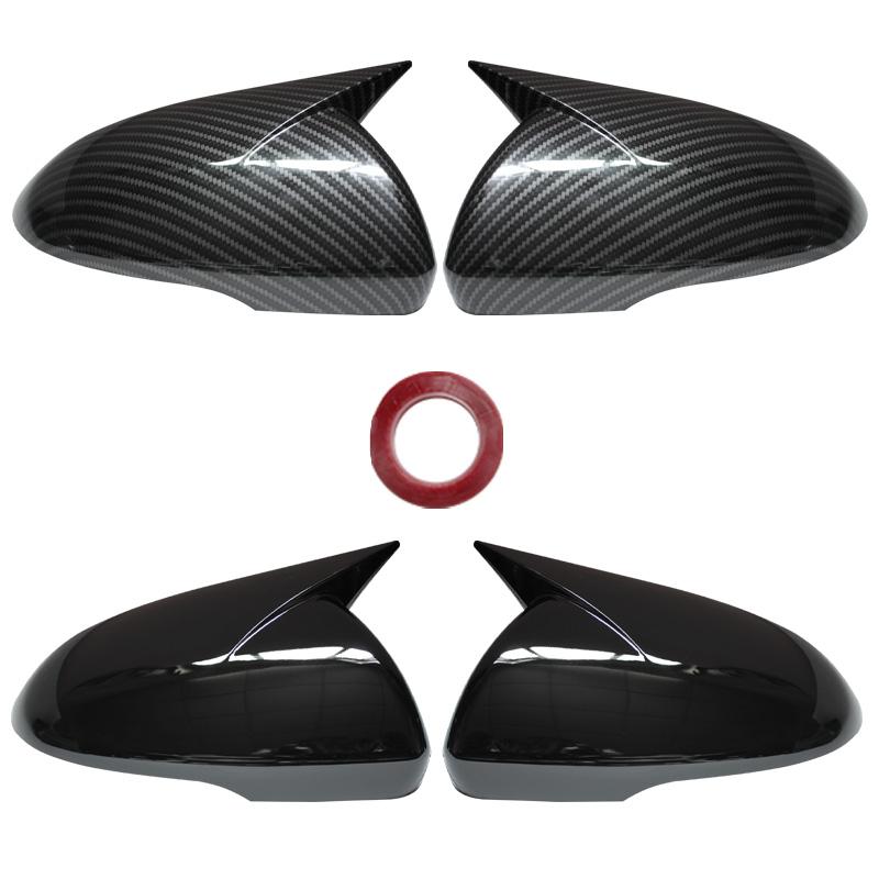 Für Kia Optima K5 2016-2020 Rückspiegelgehäuse Abdeckung Kohlefaser-Muster oder Schwarze Spiegelkappen