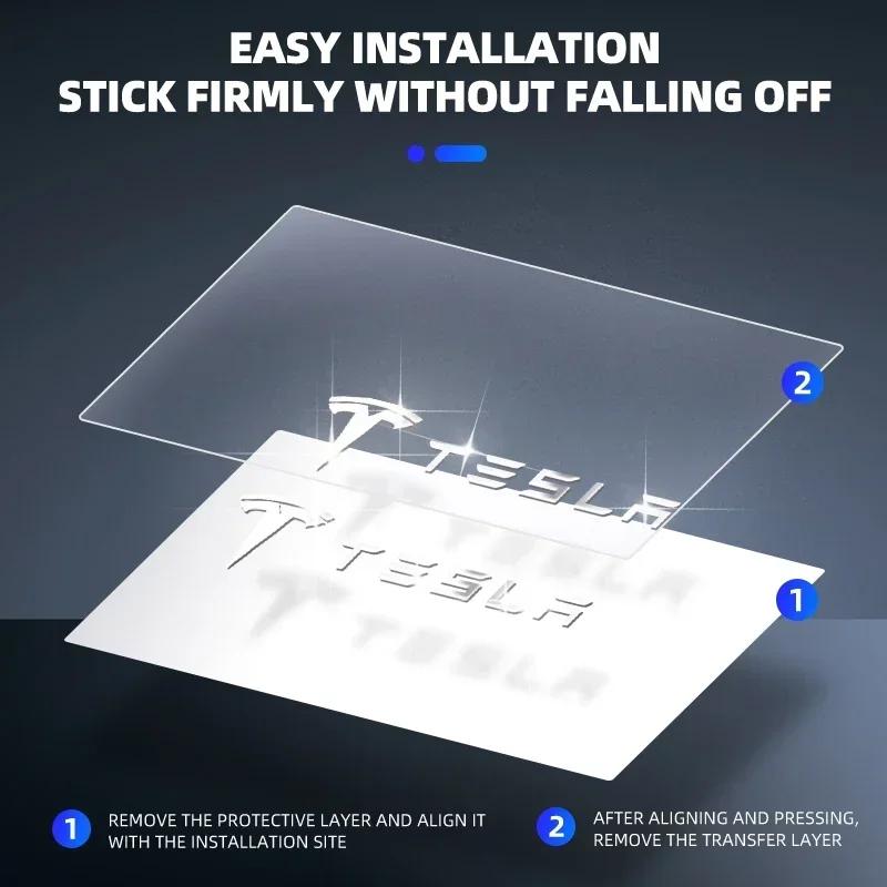 Car Sticker Tesla 10pcs Car 3D Metal Sticker Steering Wheel Interior Sticker For Tesla Model 3 Model S Model Y Roadster SpaceX A