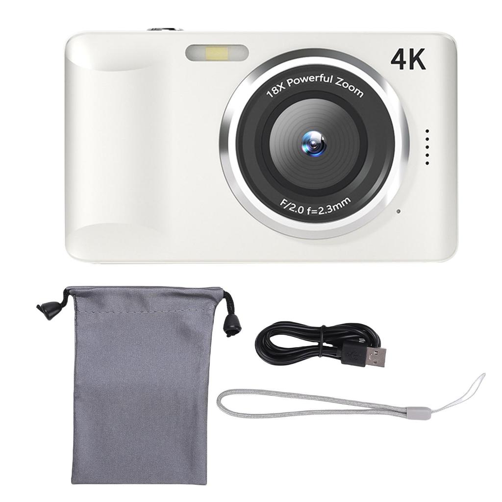 Digital Camera 4K 64MP 2.8 Inch Display Autofocus 18x Digital Zoom Camera with Flash for Travel Life Recording