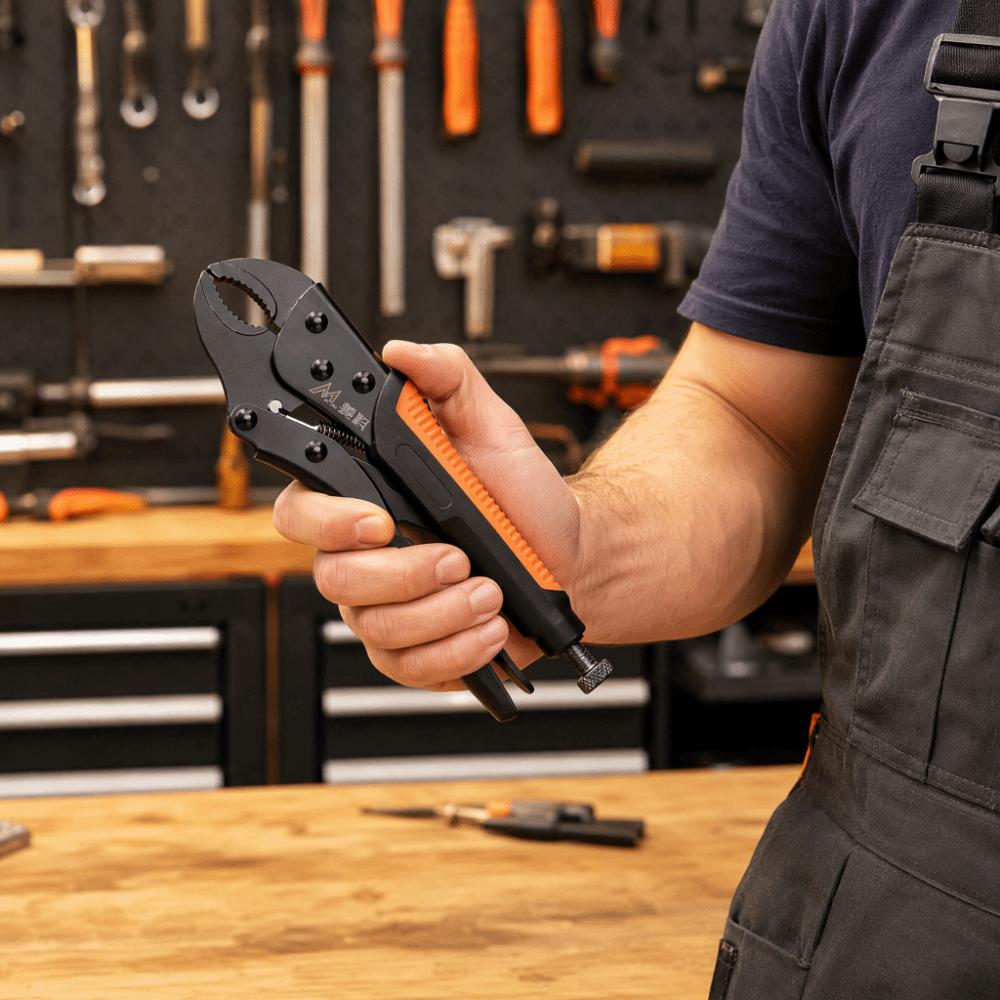Anti-Slip Handle Locking Pliers Alloy Steel Screw Extractor Pliers Clamping Device  Woodworking Use