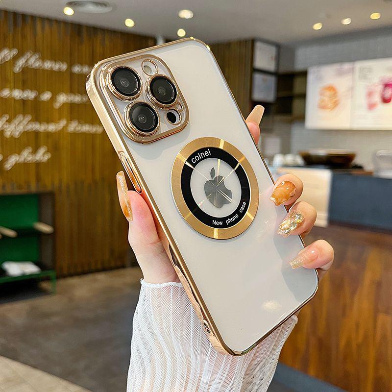 Magnetický kryt kompatibilní s MagSafe s galvanizovanou fólií pro Apple iPhone 15 Pro Max, 14 Pro a 12 Mini; Plné krytí s ochranou 16 čoček