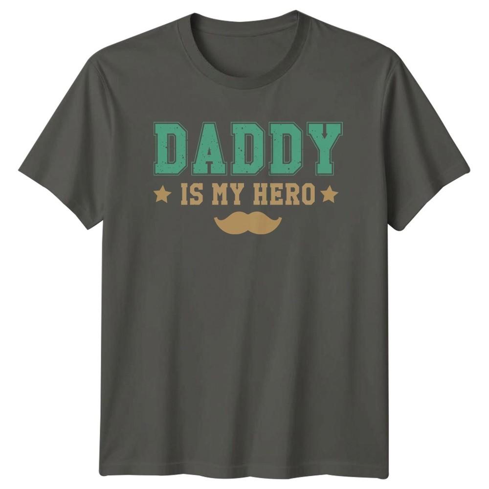 Funny Daddy Is My Hero Unisexs TShirt Fatherhood Family Fathers Day Gift For Him S