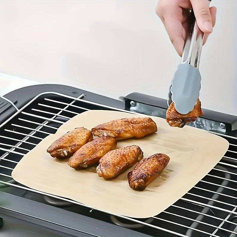 Air Fryer Liners, Non-Stick Paper Sheets for Baking, Roasting & Microwave-Easy Cleanup, Individual Sheets for Healthier Cooking
