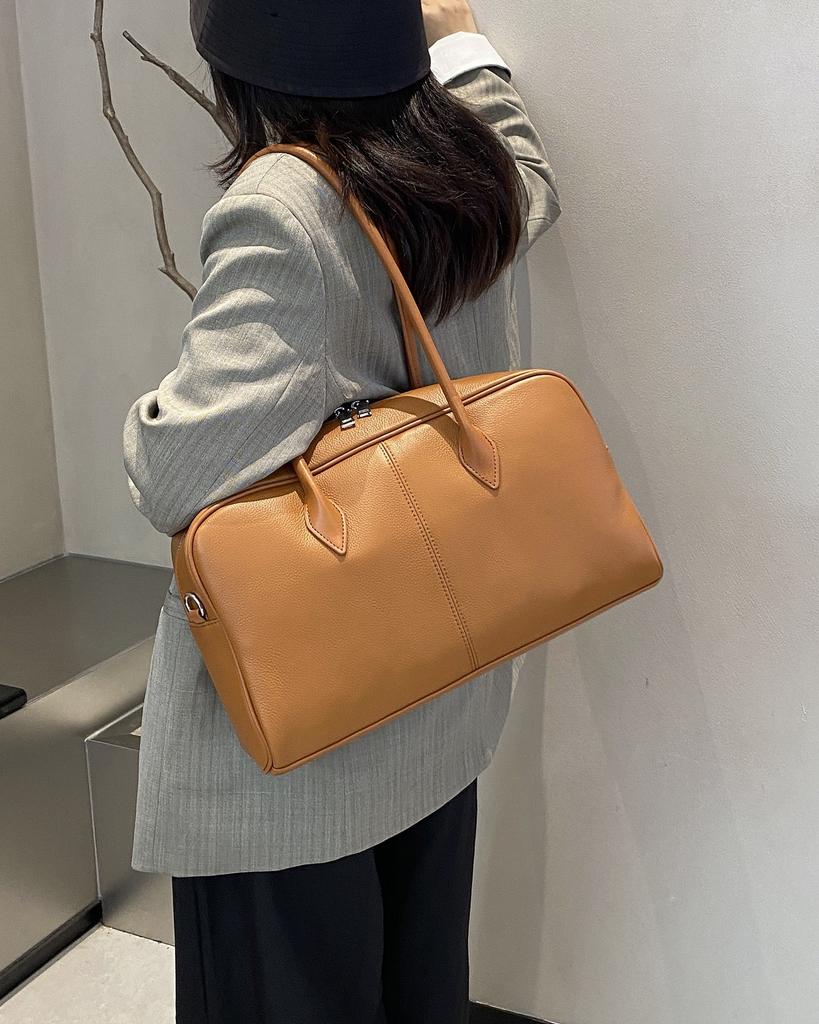 Large Capacity Retro Tote Bag For Women 2025 New Style High-Quality Single Leather Strap Underarm Bag Versatile Casual Handbag