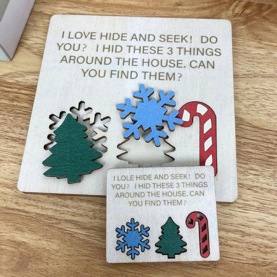 45659 Sets Christmas Hide Seek Set Snowflake Xmas Tree Crutch Shape