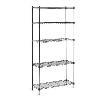 Openwork Wire Storage Rack, Black, 180x90x35cm, Up To 150kg