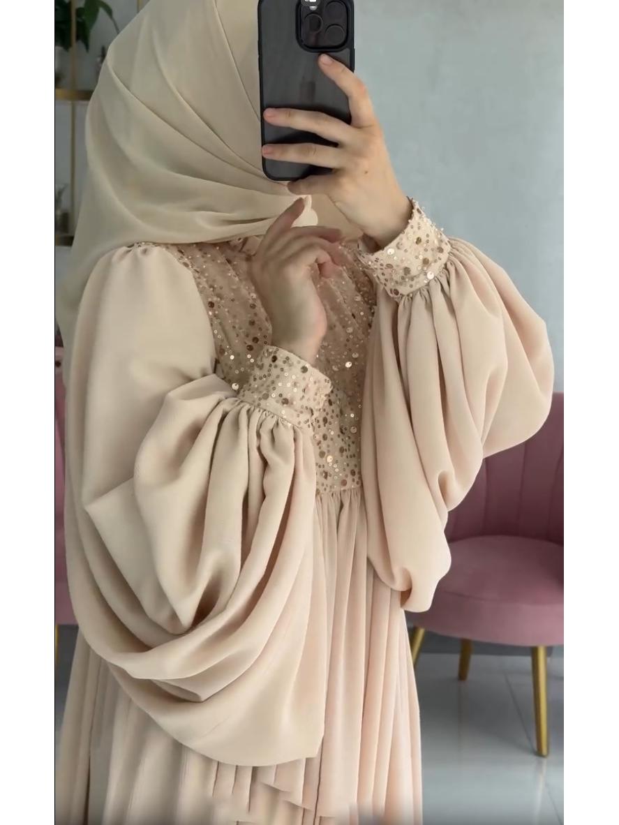 

2024 Осень Дворец Стиль Пайетки Роскошное Длинное Платье с Бисером для Европы и Америки XXL бежевый