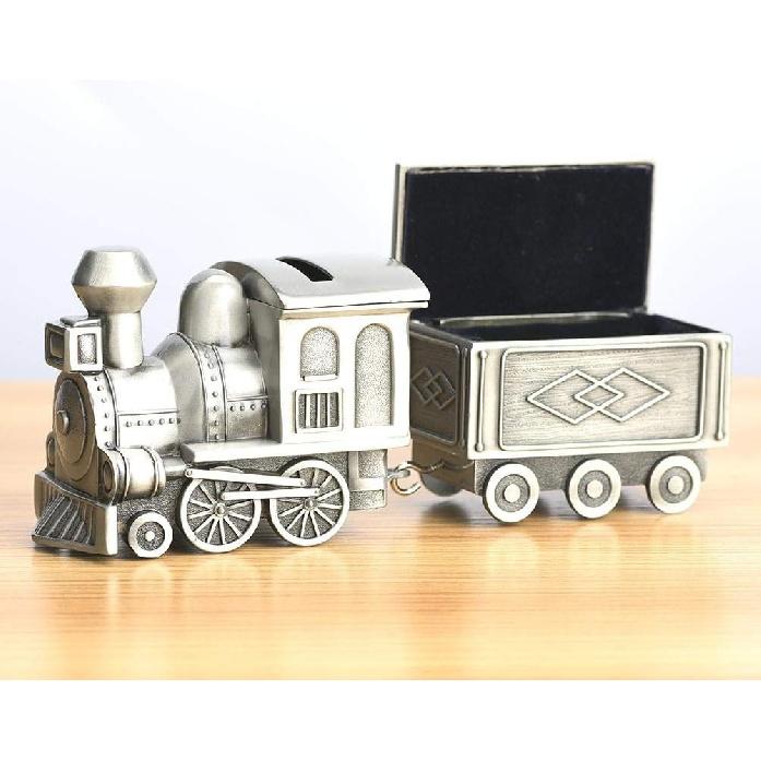 Money Saving Box Saving Bank 18.5x9x5.5cm Money Saving Bank Alloy Retro Train Model Saving Box Saving Train Saving Money Box for Table Decoration