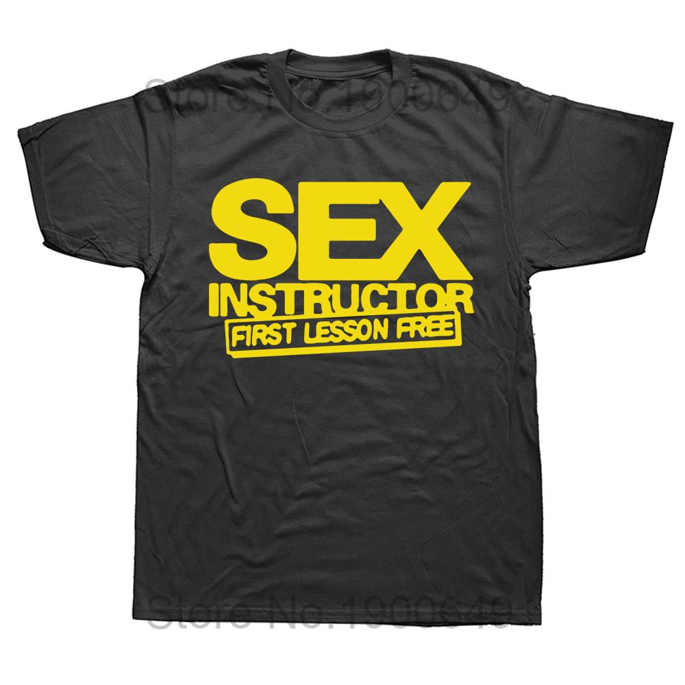 Maglietta Estiva Divertente con Stampa Istruttore di Sesso Scherzo Umoristico Girocollo Manica Corta Casual Unisex Maglietta Hip Hop Streetwear Magliette per Adulti