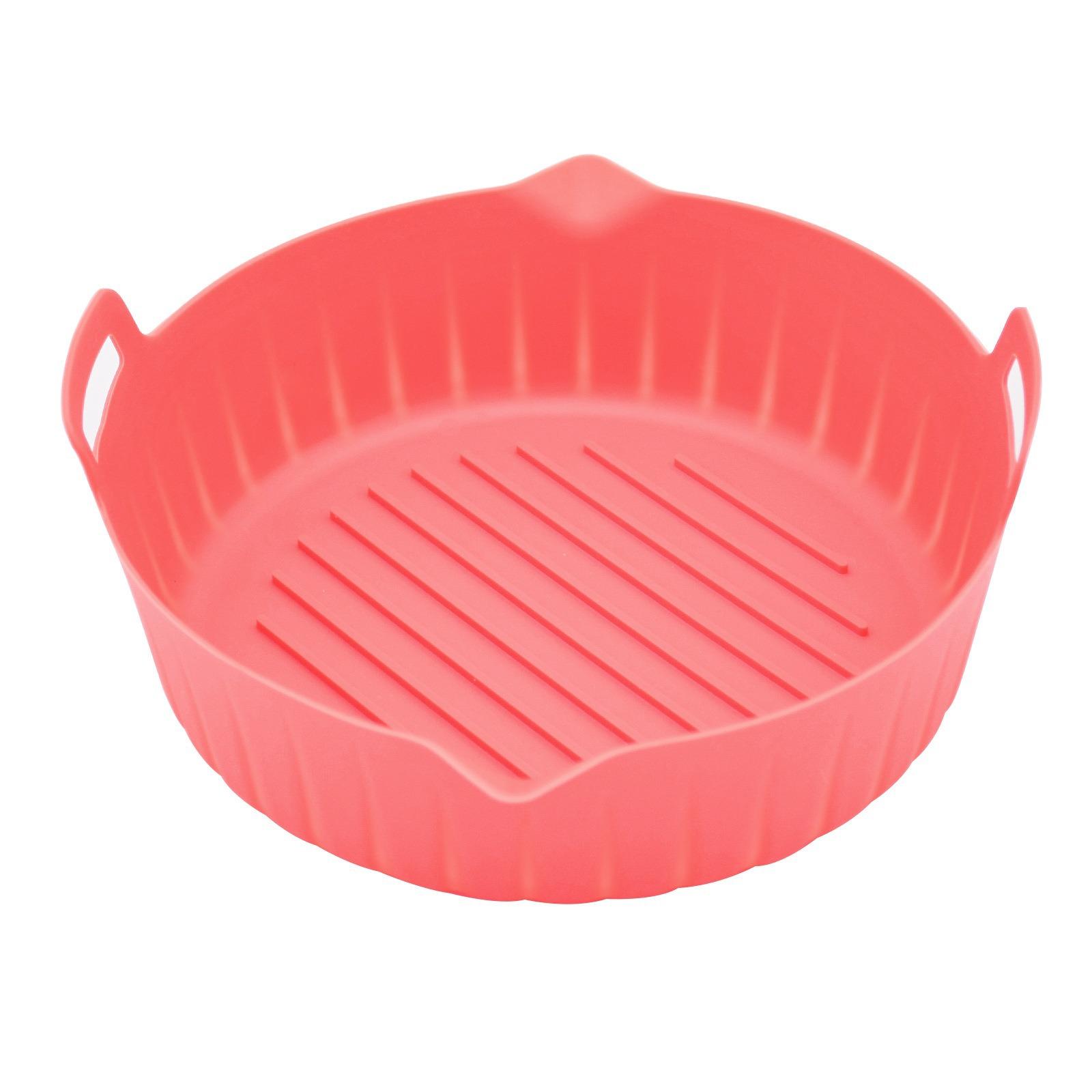 

Утолщенный круглый коврик для фритюрницы, силиконовая форма для выпечки, внутренний вкладыш, многофункциональный теплоизоляционный силиконовый противень 21*21*7.5cm красный