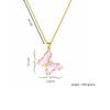Rose Gold Plated Stylish Butterfly Jewellery Necklace Set for Women, Birthday Gift for girls and women