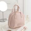 Shell Bag PU Leather Cosmetic Bag Zipper Small Square Bag Simple Makeup Pouch Bag  Travel