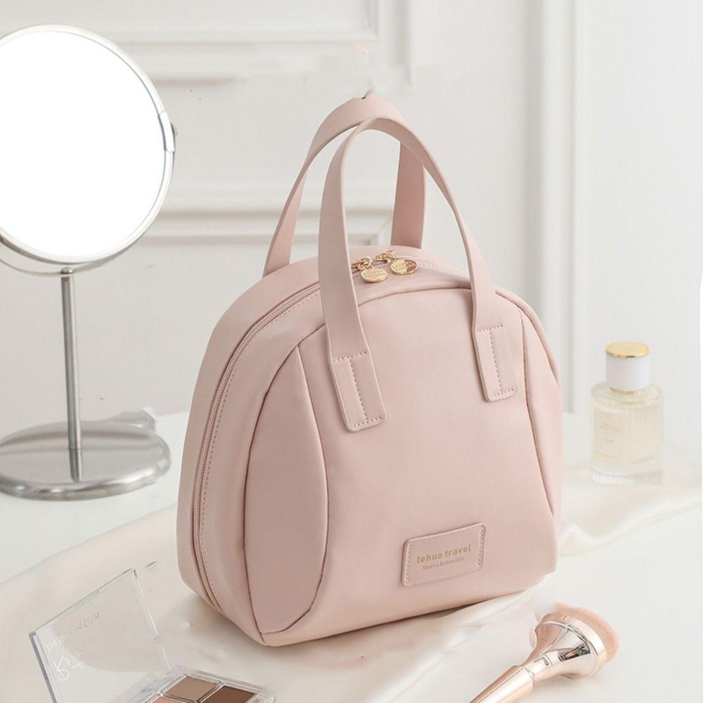 

Shell Bag Makeup Pouch Bag Zipper Small Square Bag Fashion Travel Wash Bag Female/Girls розовый